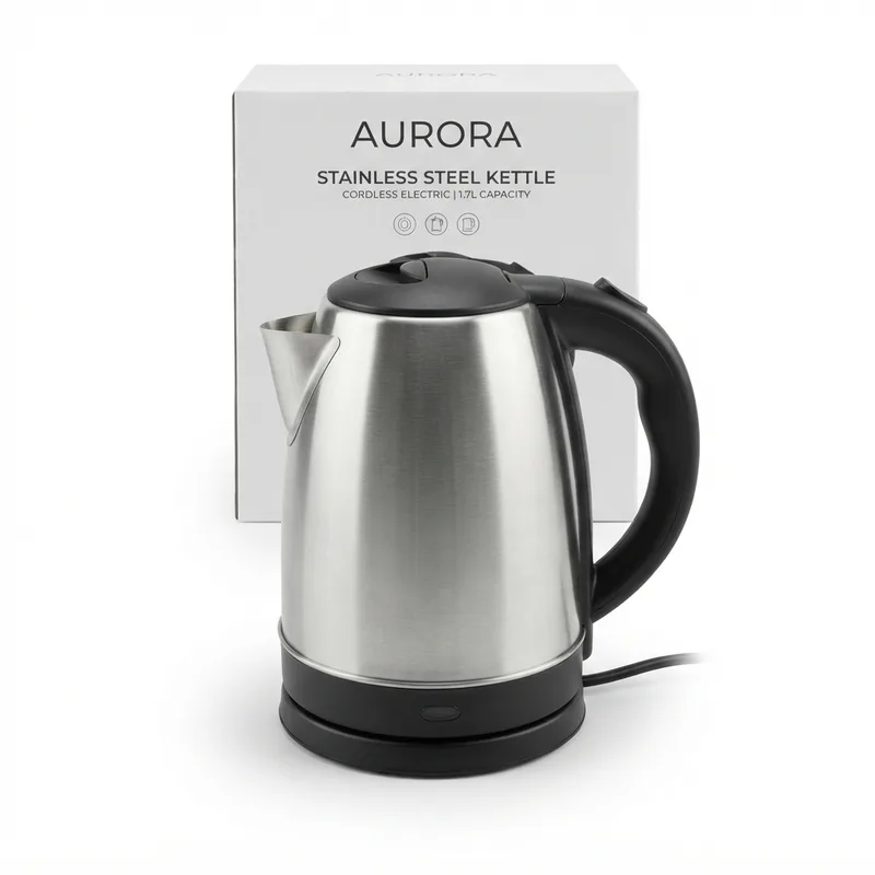 A stainless-steel electric kettle